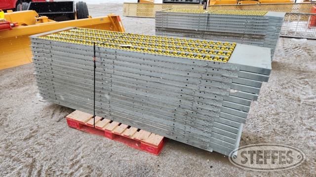 (16) Aluminum pallet racking carton flow system sections